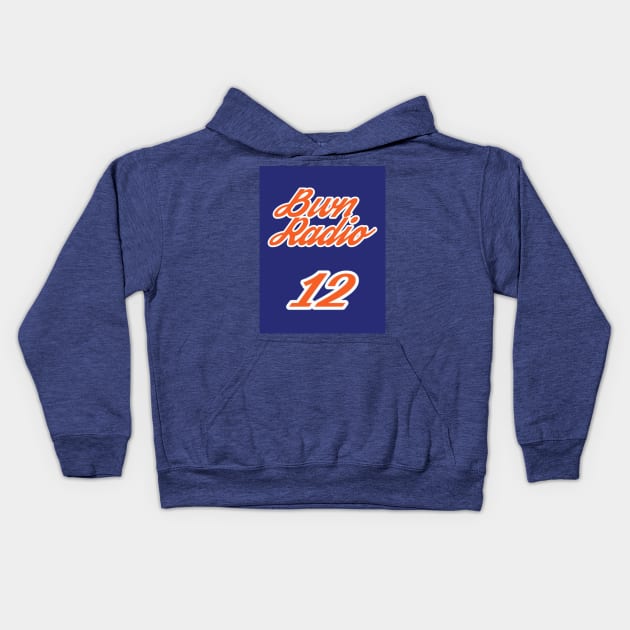 Bwn Radio- New York Jersey #12 Kids Hoodie by Bwn Radio